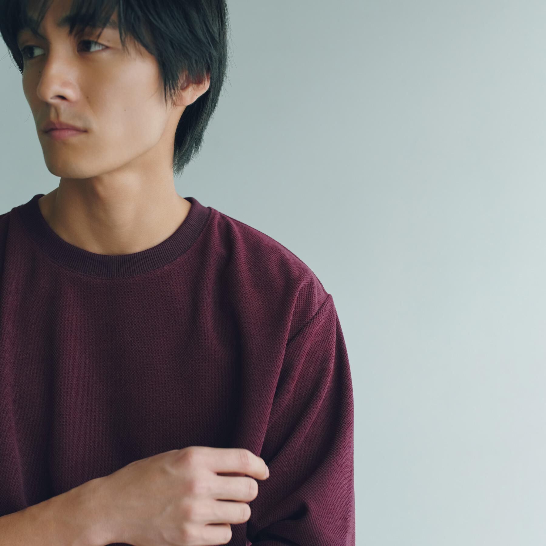 THE SHOP TK「【洗濯機OK】カノコ編み 長袖Tシャツ」|Tシャツ・カットソー|