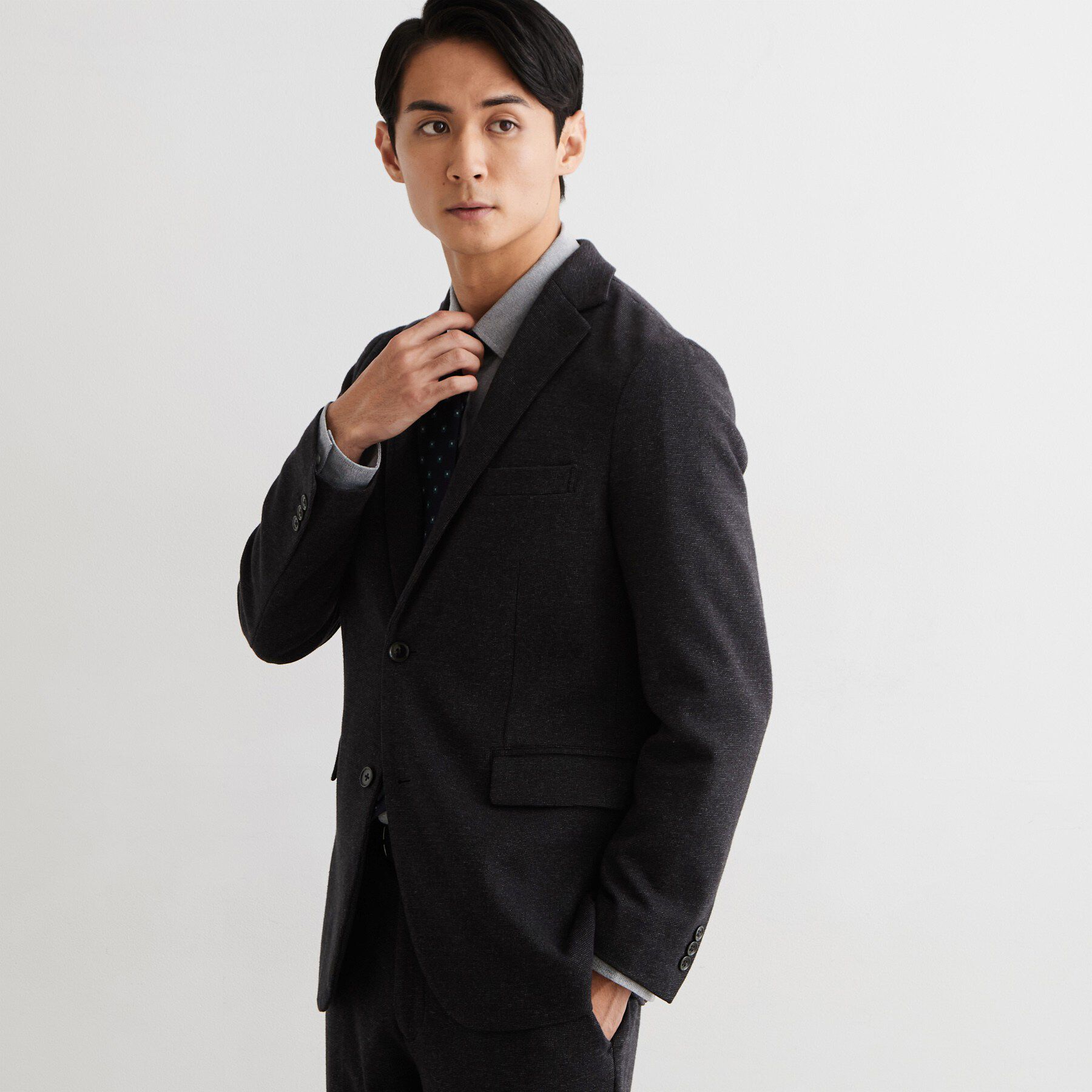 THE SHOP TK「【セットアップ可】尾州ジャージ ピンヘッドジャケット」|テーラードジャケット|