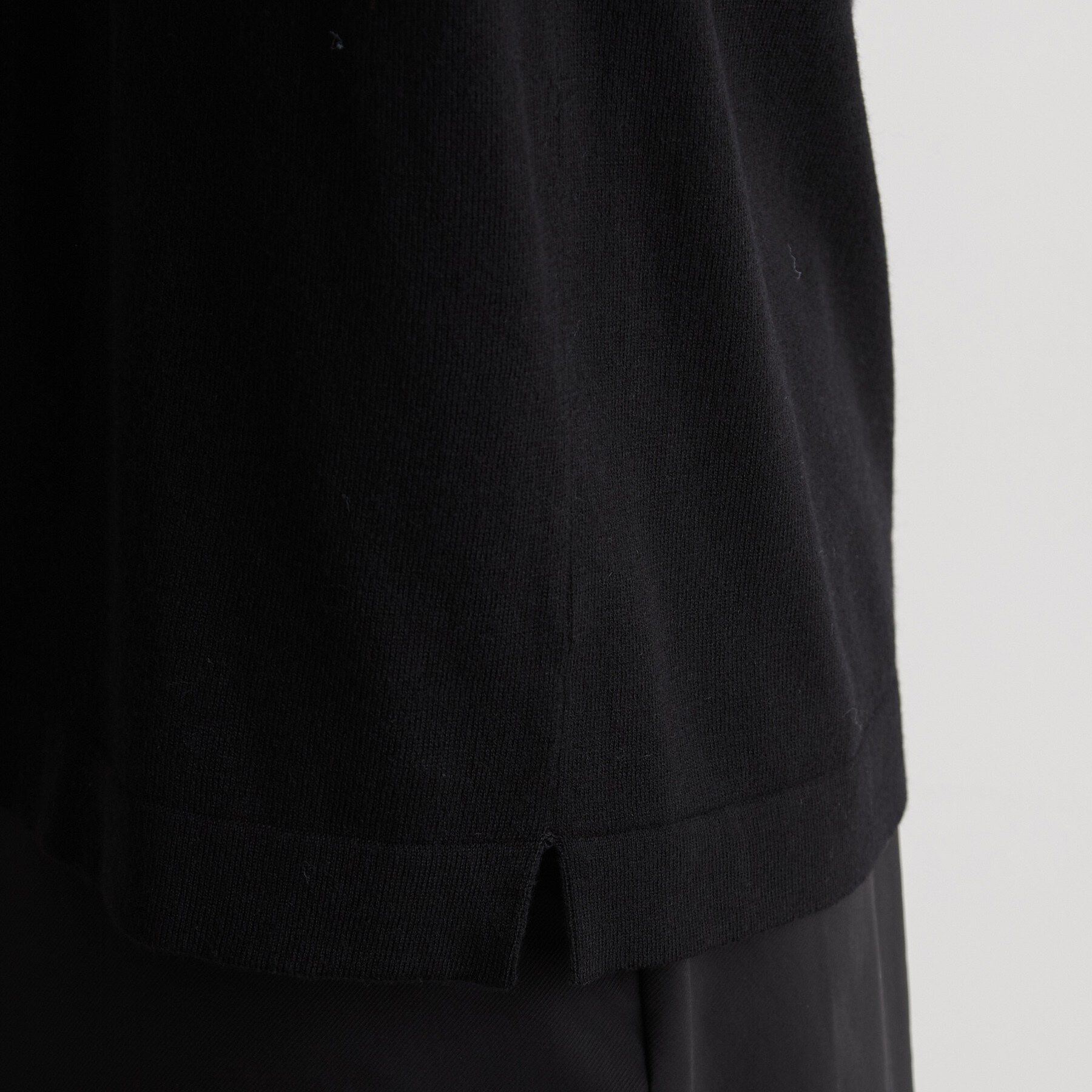 THE SHOP TK「Kuro ウール混モックネックニット」|ニット・セーター|