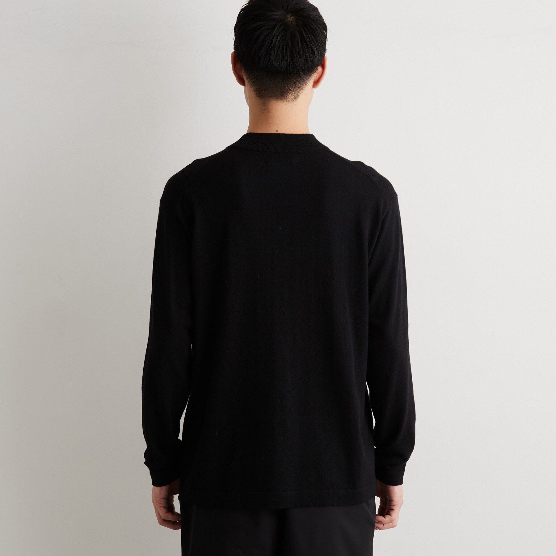 THE SHOP TK「Kuro ウール混モックネックニット」|ニット・セーター|