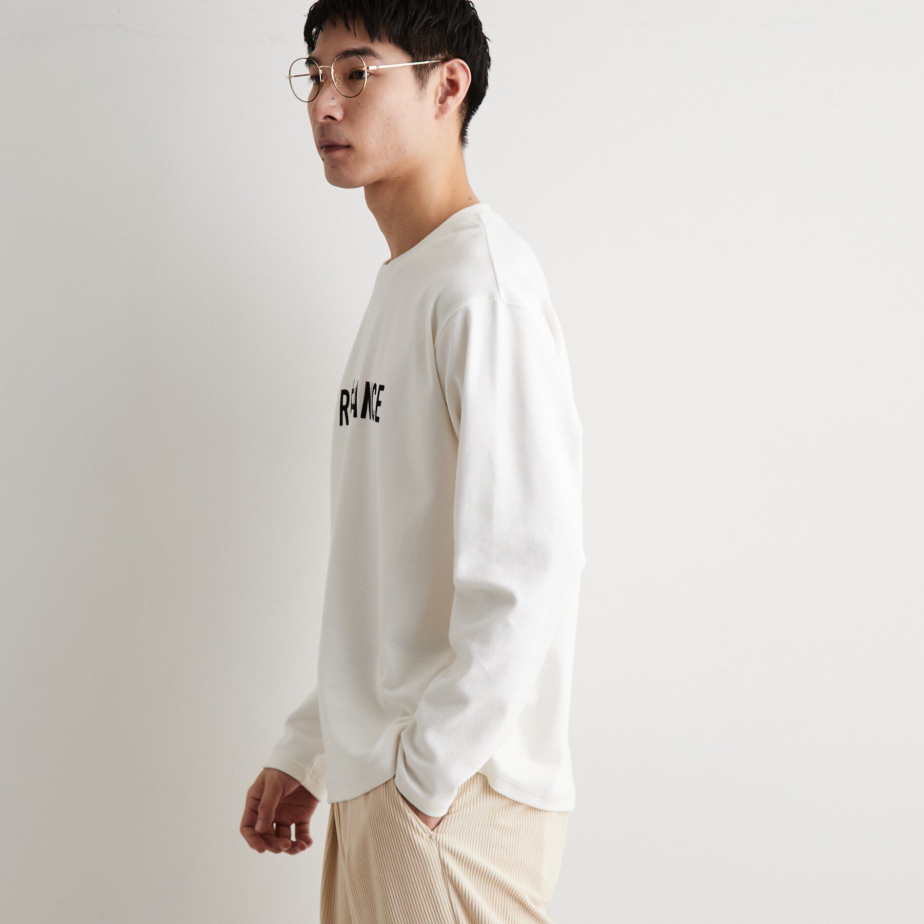 THE SHOP TK「【洗濯機OK】フロッキーロゴ 長袖Tシャツ」|Tシャツ・カットソー|