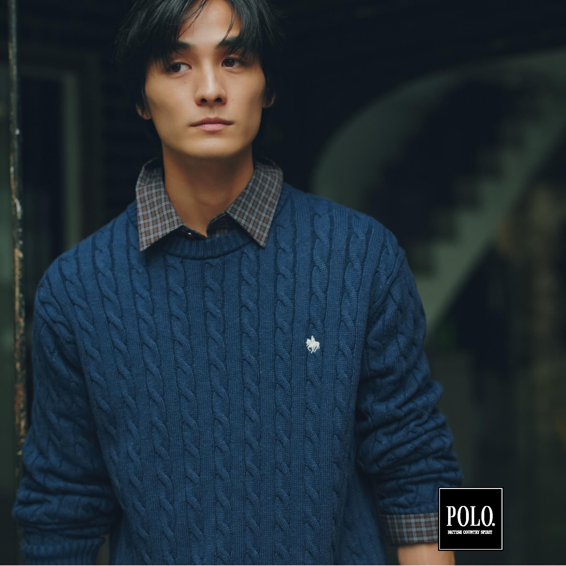 THE SHOP TK「POLO BCS / 別注ケーブルニット」|ニット・セーター|