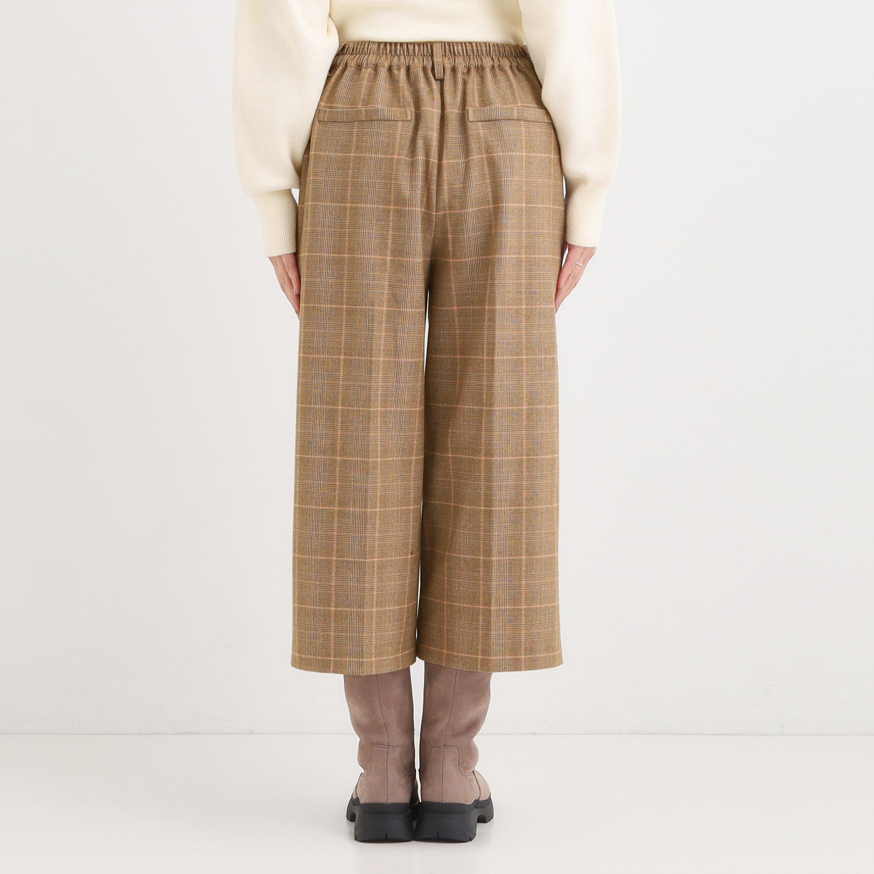 SHOO･LA･RUE「【洗濯機可/S-LL】きちんと見えする あったか裏起毛ガウチョパンツ」|その他|