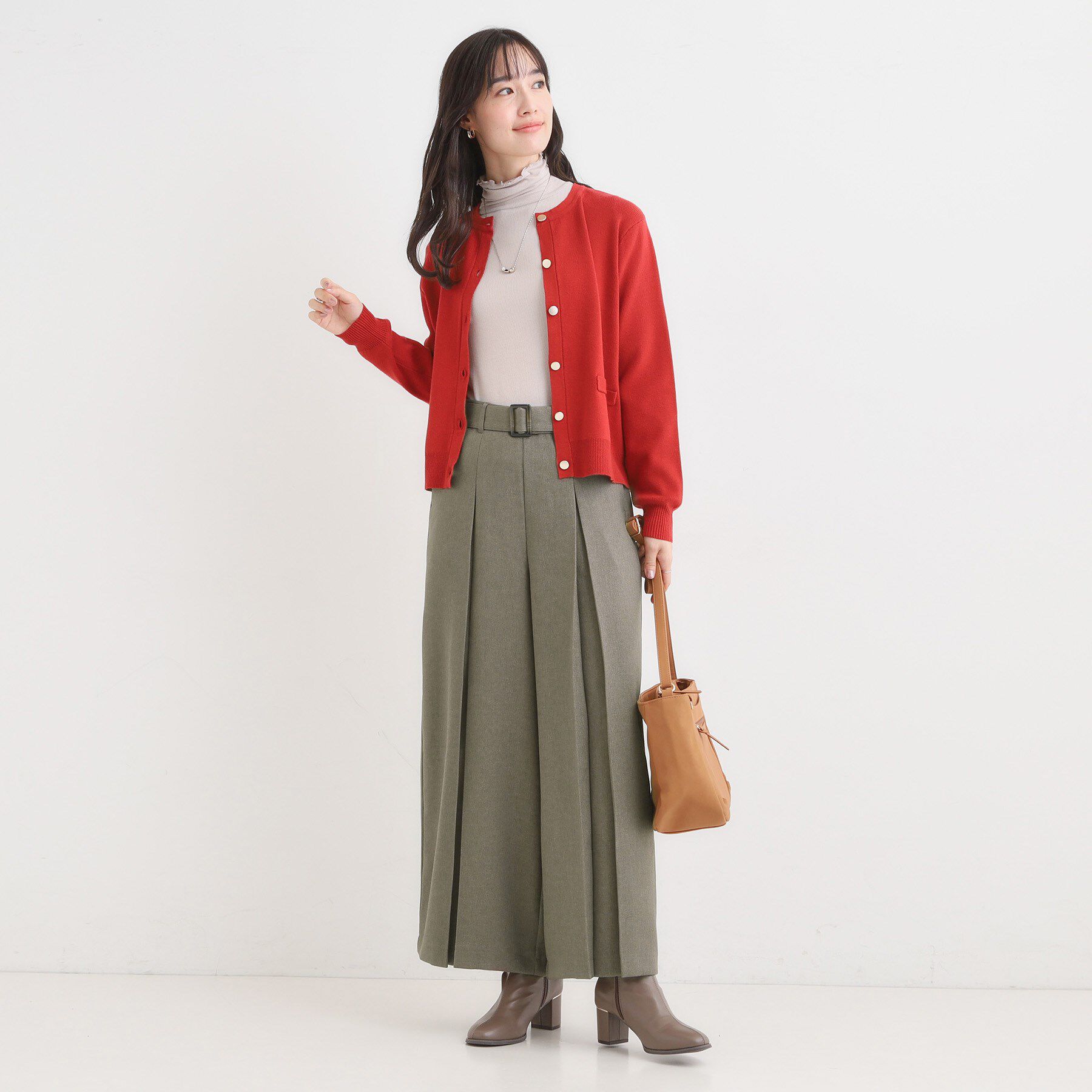 SHOO･LA･RUE「【着丈選べる/S-LL】スタイルアップが叶う ベルト付きワイドパンツ」|その他|