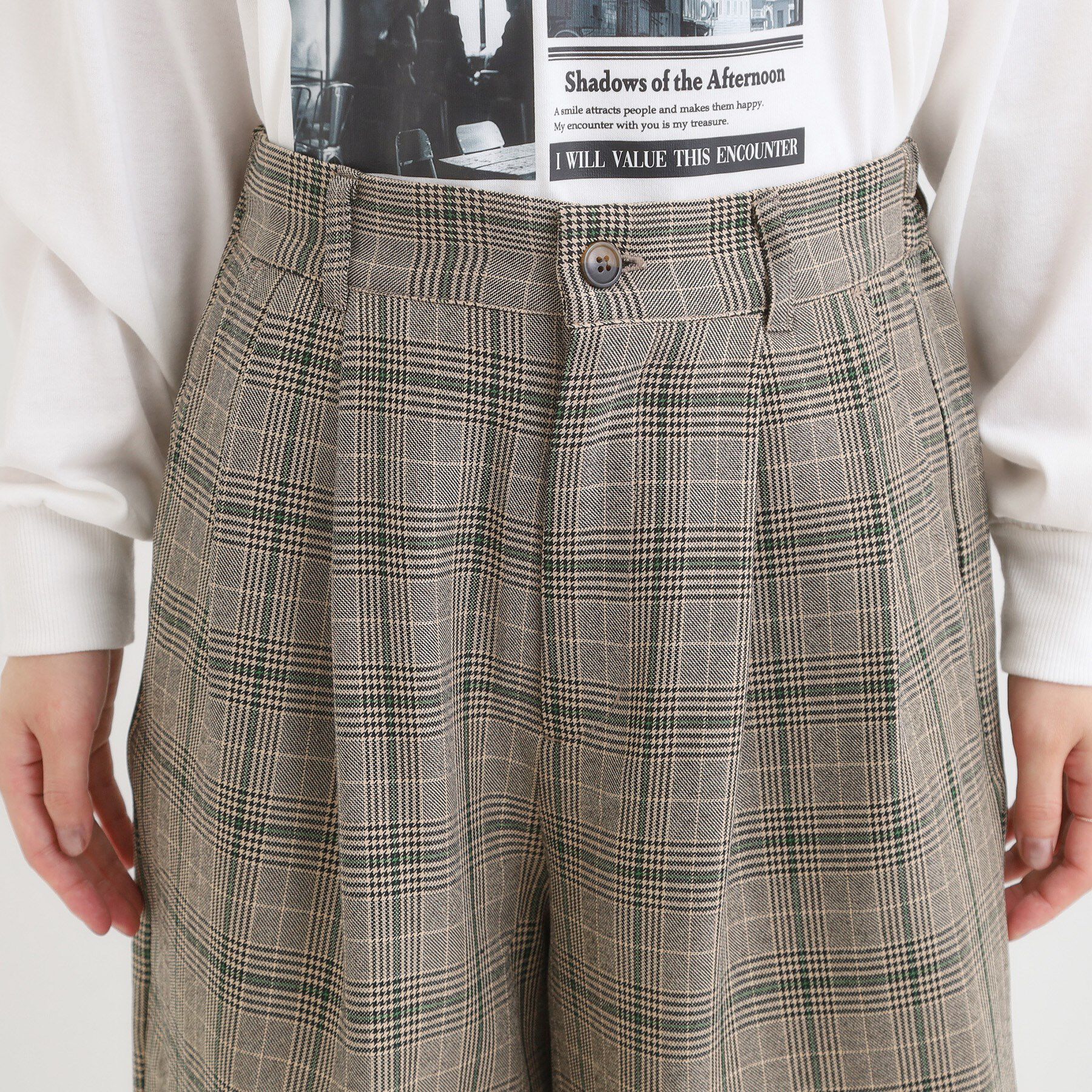 SHOO･LA･RUE「【セットアップ可】チェック柄タックハーフパンツ」|その他|