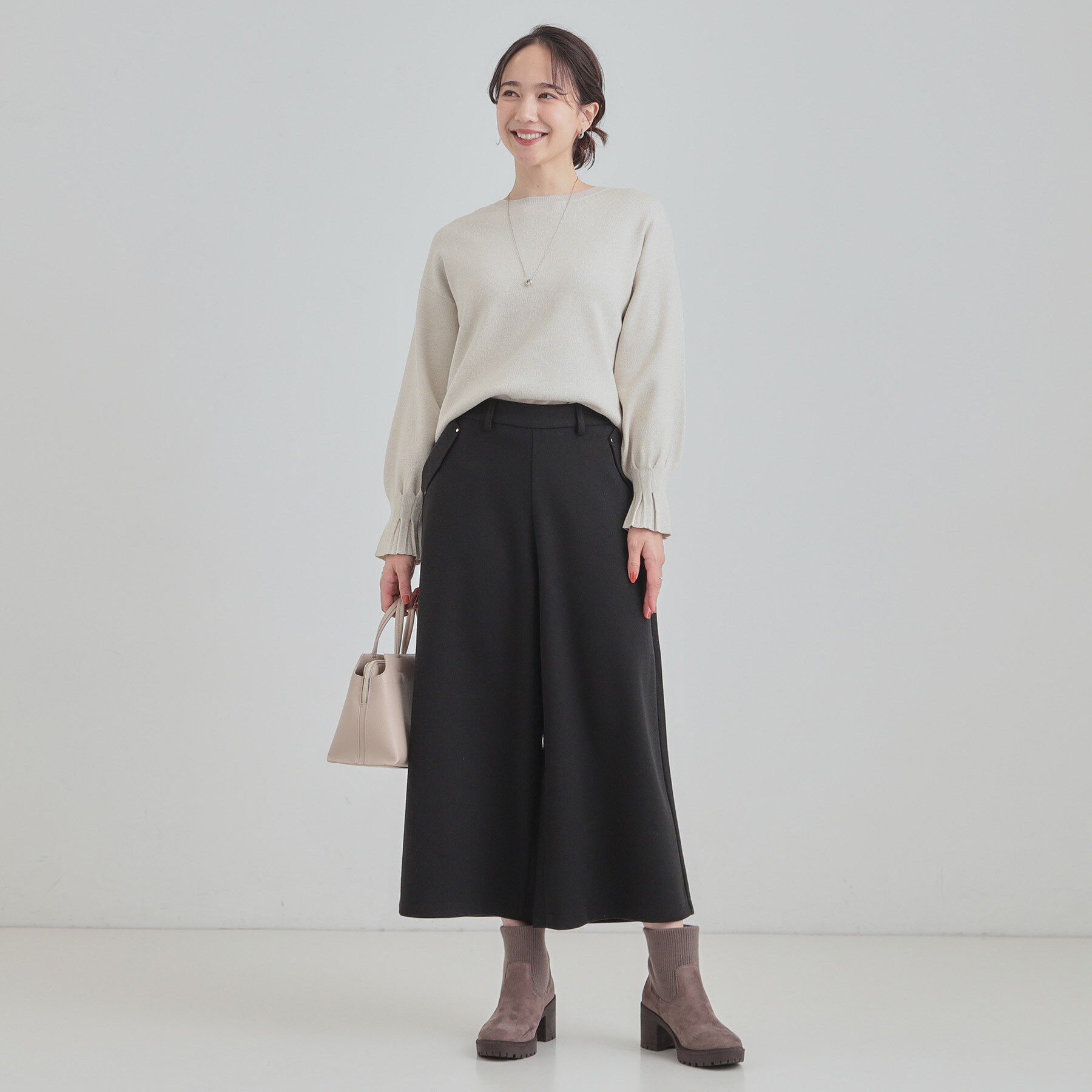 SHOO･LA･RUE「【高レビュー】ウエストゴムで穿きやすい　ガウチョパンツ」|その他|