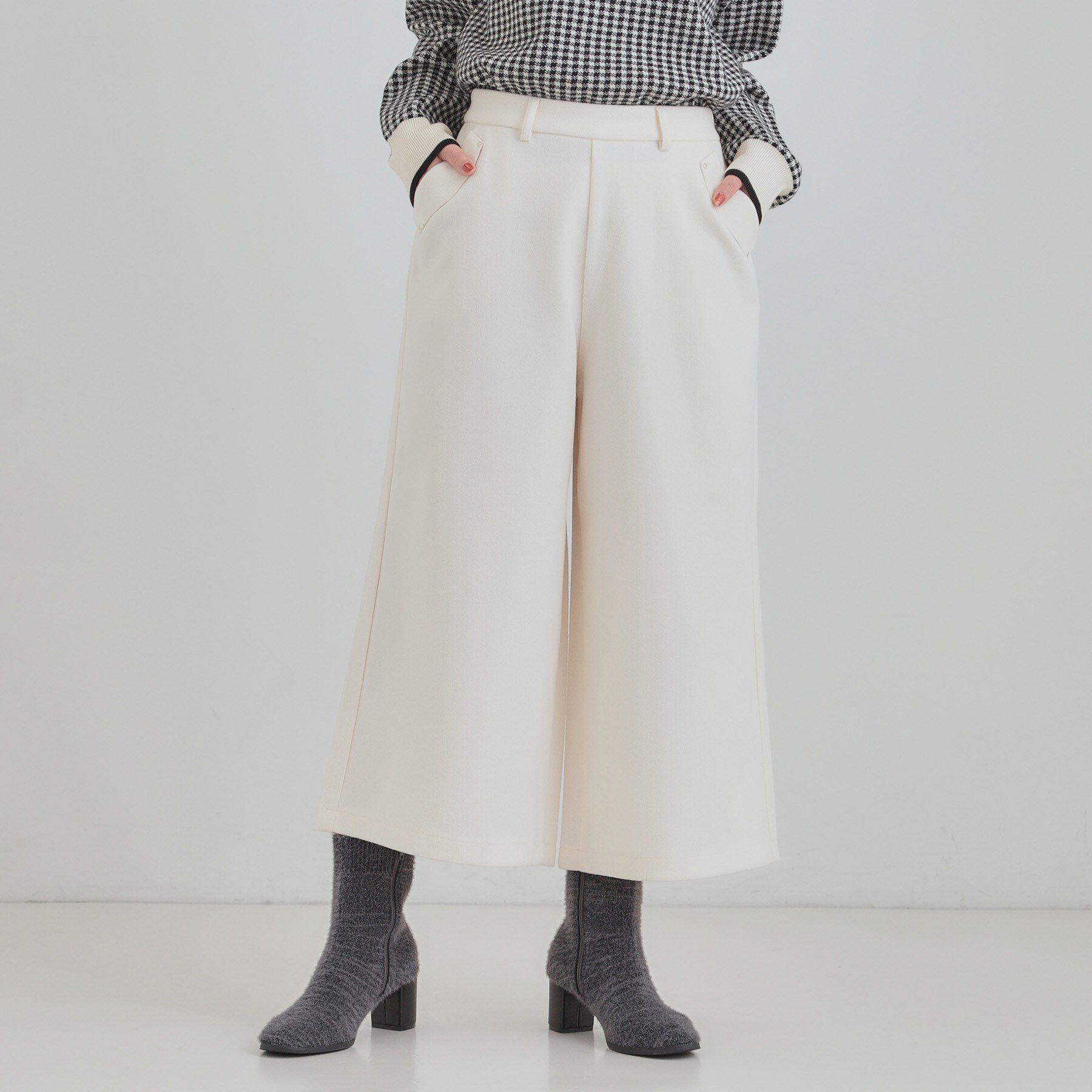 SHOO･LA･RUE「【高レビュー】ウエストゴムで穿きやすい　ガウチョパンツ」|その他|