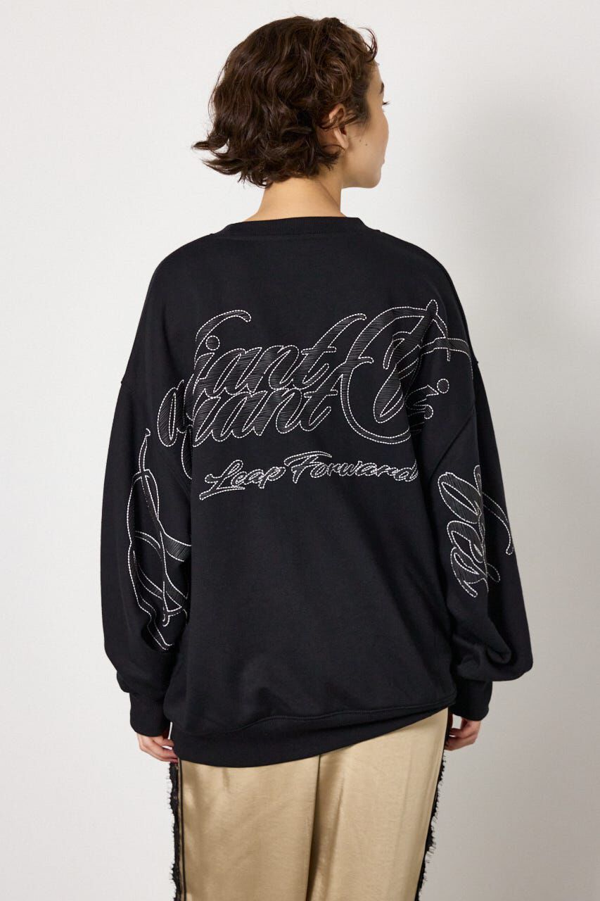 RODEO CROWNS「leather look pt スウェットトップス」|パーカー|BLK