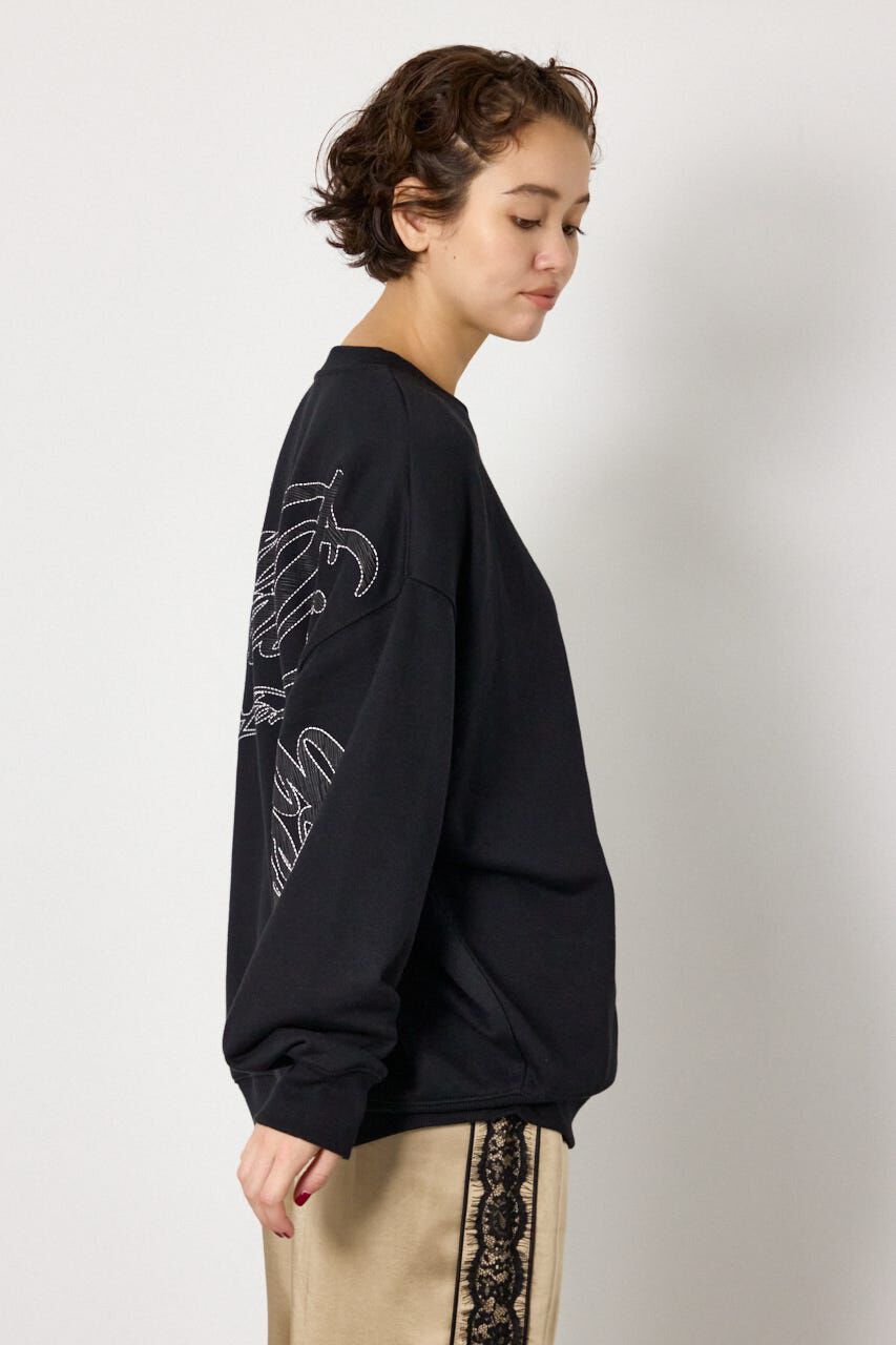 RODEO CROWNS「leather look pt スウェットトップス」|パーカー|