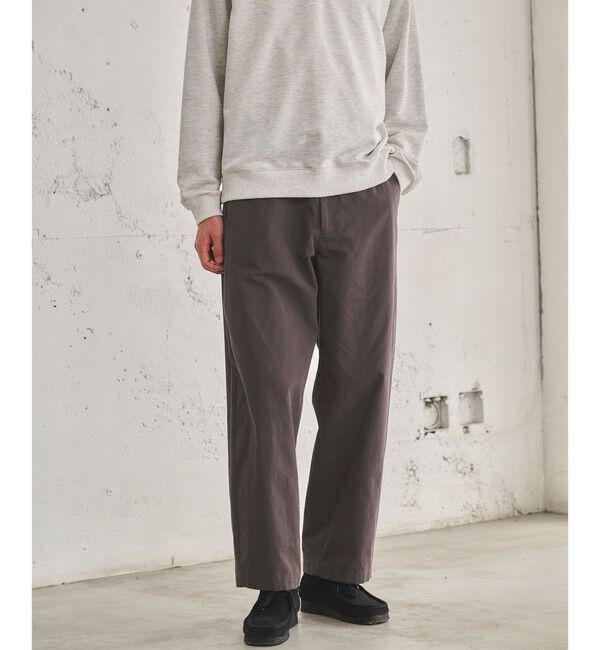 UNITED ARROWS green label relaxing「TC ツイル ピーチ バレル ワイド パンツ W4」|その他|DK.BROWN