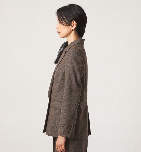 UNITED ARROWS green label relaxing「［size SHORT/TALLあり］ヘアライン ダブルジャケット ストレッチ」|テーラードジャケット|