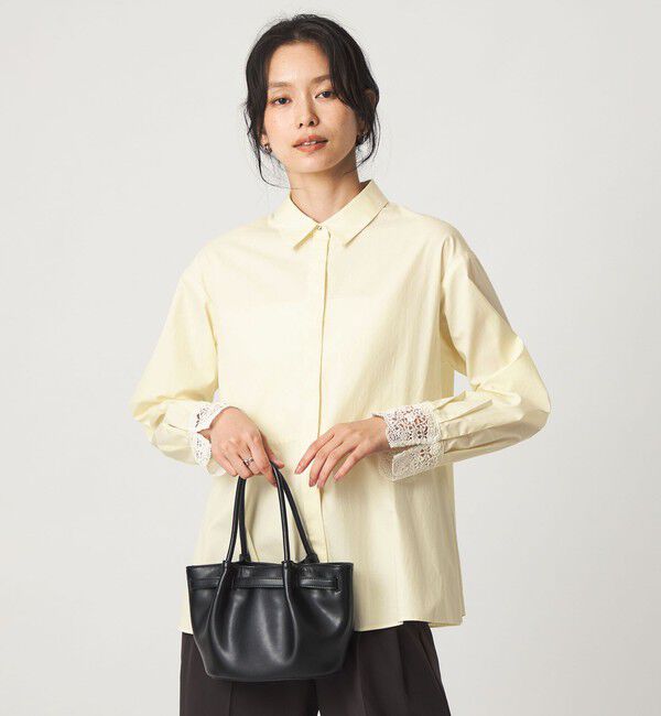 UNITED ARROWS green label relaxing「袖レース ペプラム シャツ」|シャツ・ブラウス|