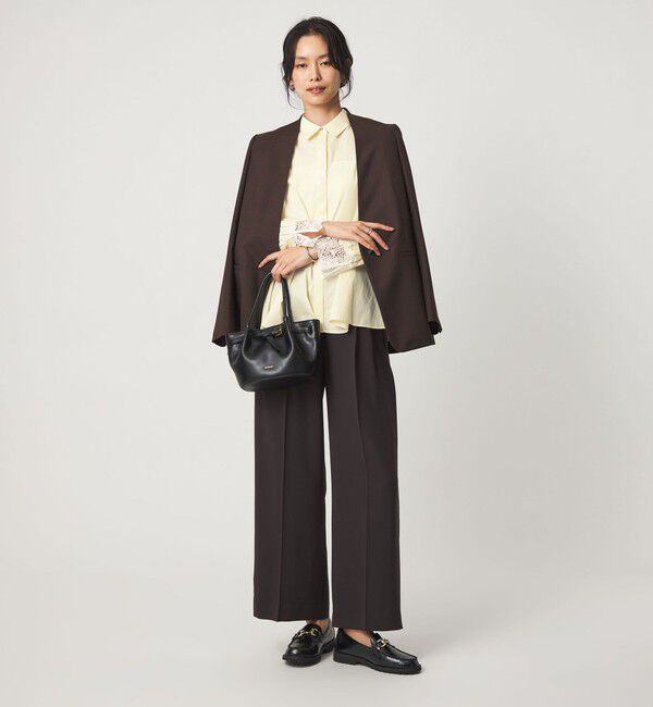 UNITED ARROWS green label relaxing「袖レース ペプラム シャツ」|シャツ・ブラウス|
