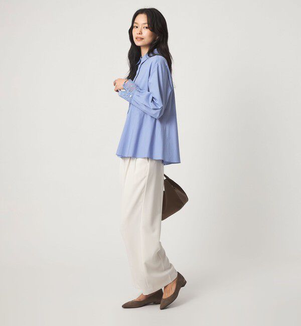 UNITED ARROWS green label relaxing「袖レース ペプラム シャツ」|シャツ・ブラウス|