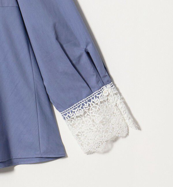 UNITED ARROWS green label relaxing「袖レース ペプラム シャツ」|シャツ・ブラウス|