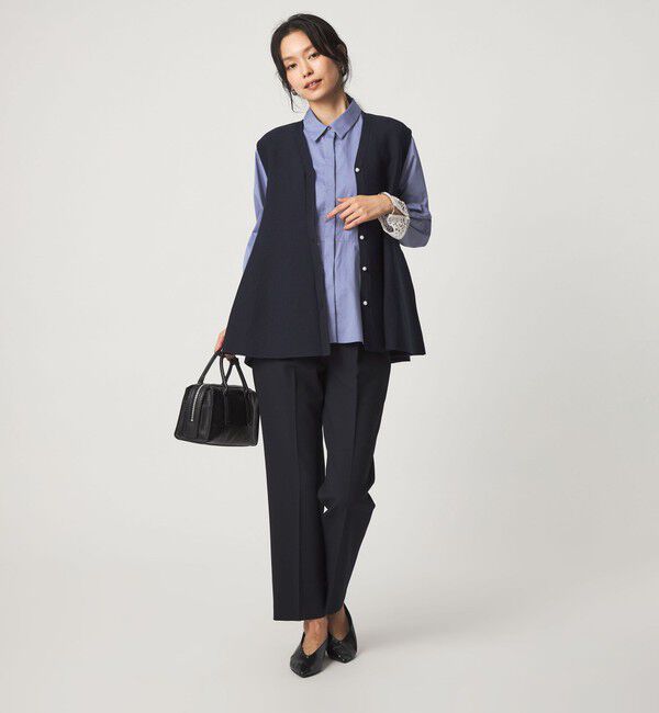 UNITED ARROWS green label relaxing「袖レース ペプラム シャツ」|シャツ・ブラウス|