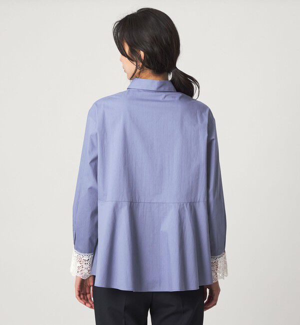 UNITED ARROWS green label relaxing「袖レース ペプラム シャツ」|シャツ・ブラウス|