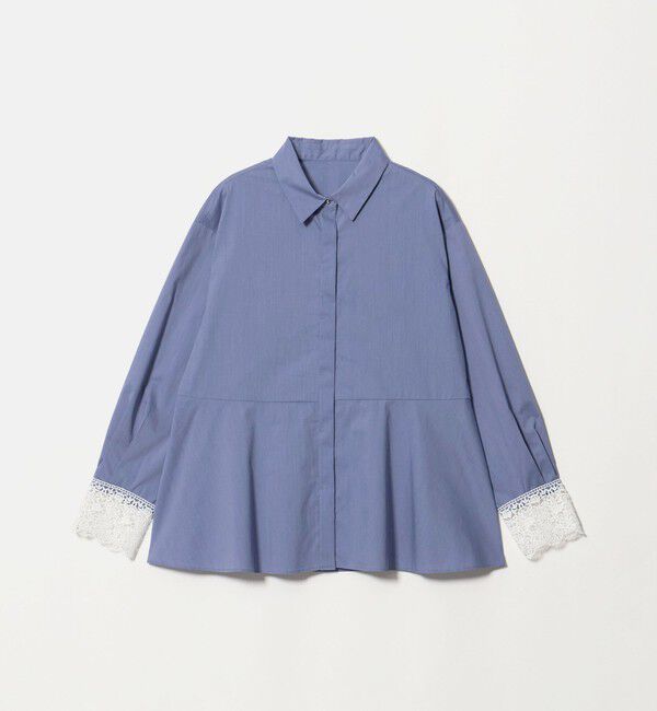 UNITED ARROWS green label relaxing「袖レース ペプラム シャツ」|シャツ・ブラウス|