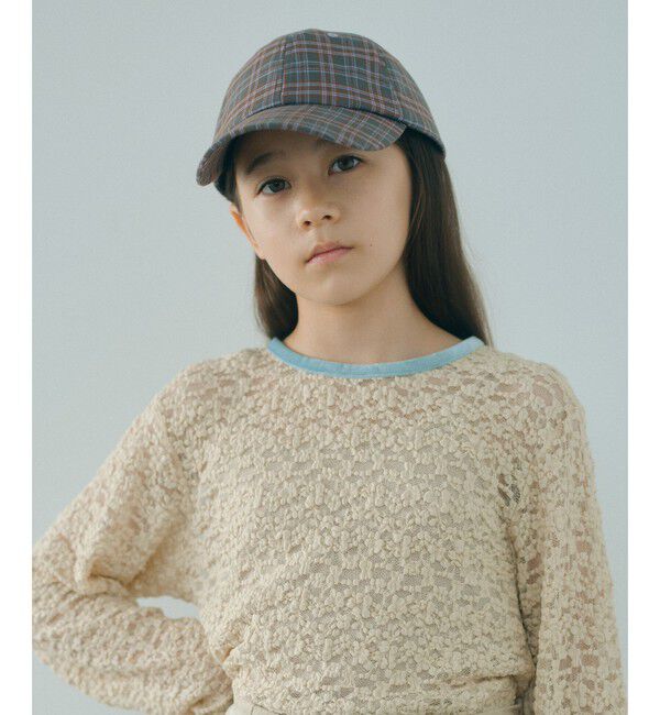 UNITED ARROWS green label relaxing「チェック リボン キャップ / キッズ」|キャップ・キャスケット|DK.GRAY