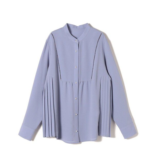 SHIPS for women「【WEB限定】〈手洗い可能〉ストレッチ ジョーゼット プリーツ ブラウス」|シャツ・ブラウス|