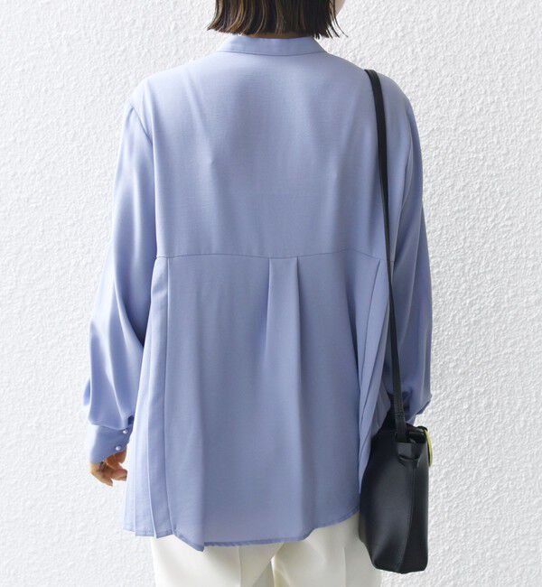 SHIPS for women「【WEB限定】〈手洗い可能〉ストレッチ ジョーゼット プリーツ ブラウス」|シャツ・ブラウス|