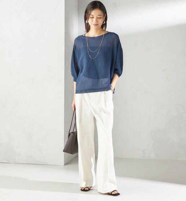 SHIPS for women「〈手洗い可能 〉ドライオックス フロント タック ストレート パンツ 25SS」|その他|