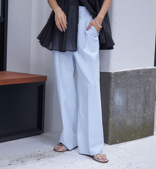 SHIPS for women「〈手洗い可能 〉ドライオックス フロント タック ストレート パンツ 25SS」|その他|