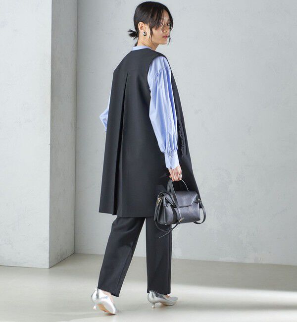 SHIPS for women「little black: パールモチーフ ウェーブ カット パンプス」|パンプス|