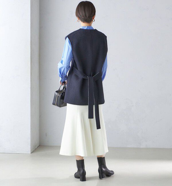 SHIPS for women「〈手洗い可能〉ニット ジョーゼット バック マーメイド スカート」|スカート|
