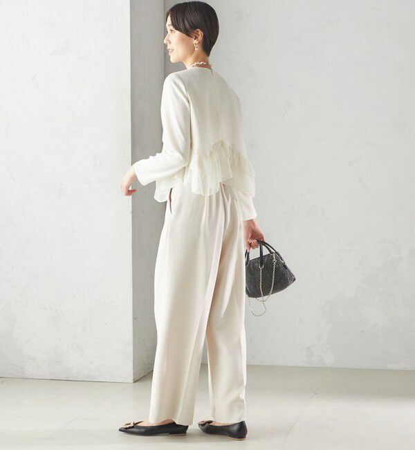 SHIPS for women「troisiemeCHACO:ワイド パンツ（セレモニー対応可）」|スラックス|