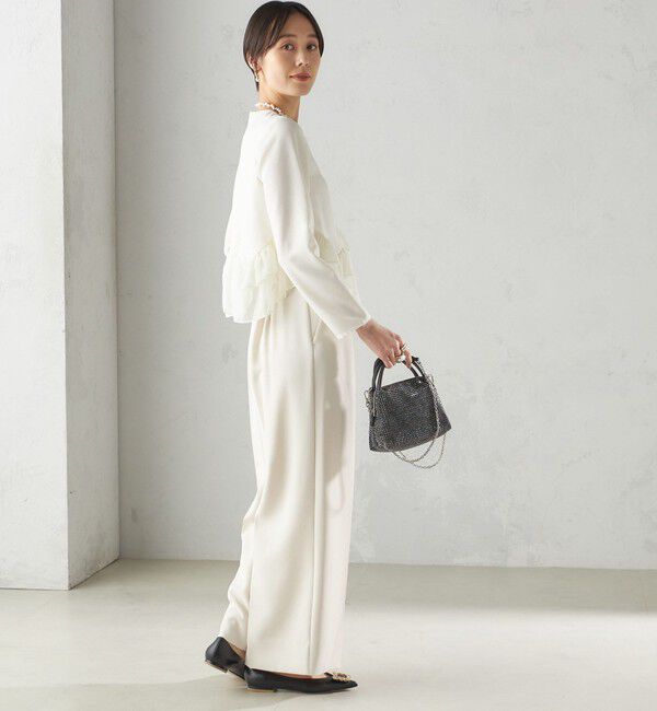 SHIPS for women「troisiemeCHACO:ワイド パンツ（セレモニー対応可）」|スラックス|