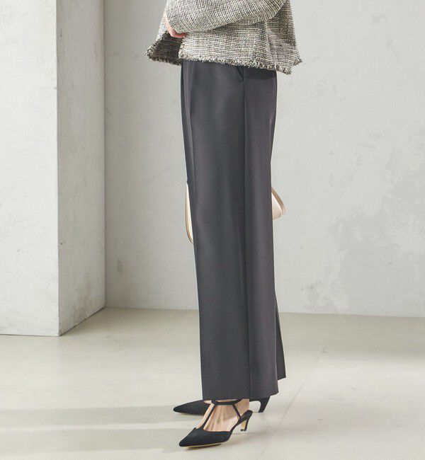 SHIPS for women「troisiemeCHACO:ワイド パンツ（セレモニー対応可）」|スラックス|