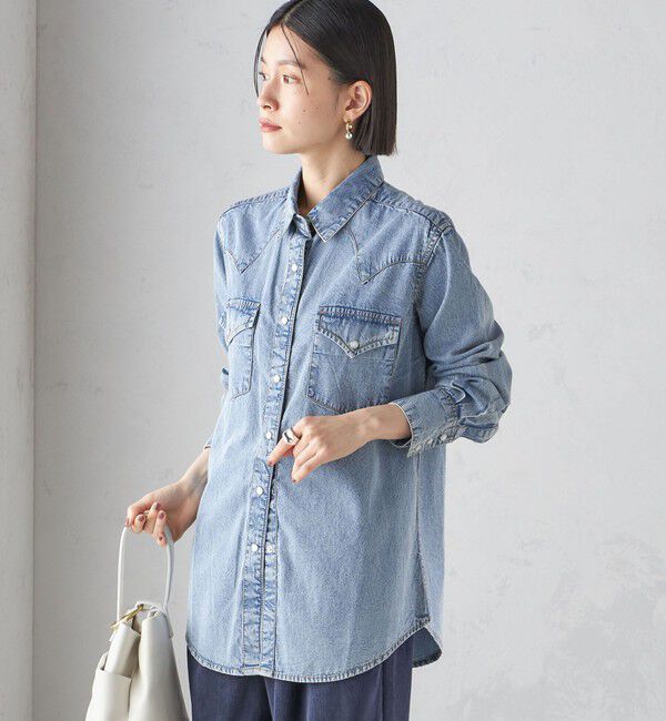 SHIPS for women「ROCKMOUNT:〈洗濯機可能〉デニム ウエスタン」|シャツ・ブラウス|
