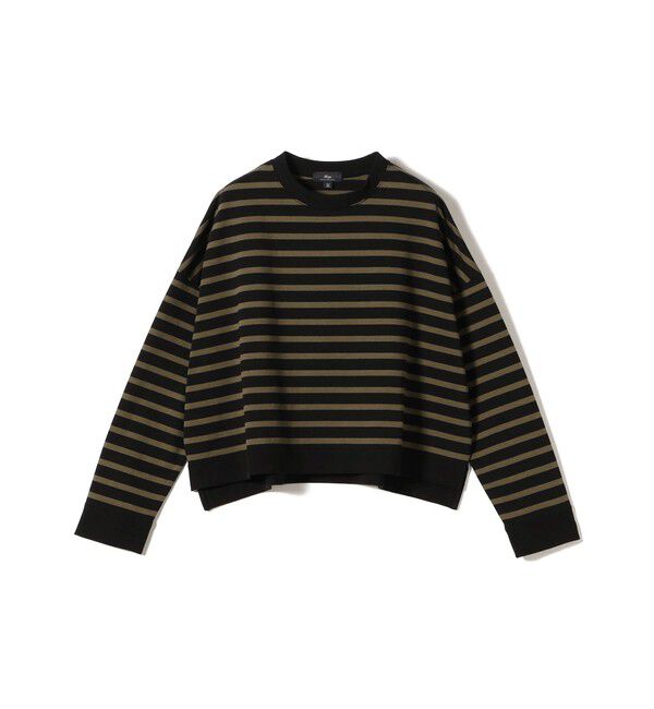 SHIPS for women「〈手洗い可能〉コットン ボーダー クルーネック プルオーバー」|Tシャツ・カットソー|ブラック