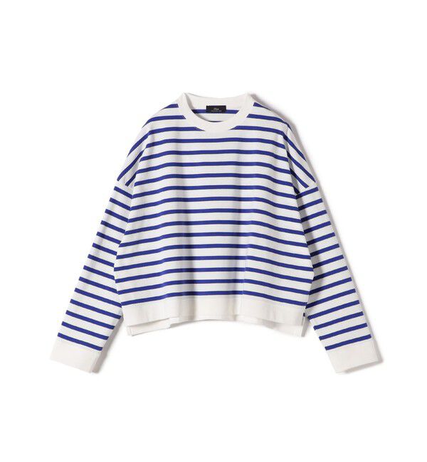 SHIPS for women「〈手洗い可能〉コットン ボーダー クルーネック プルオーバー」|Tシャツ・カットソー|ブルー