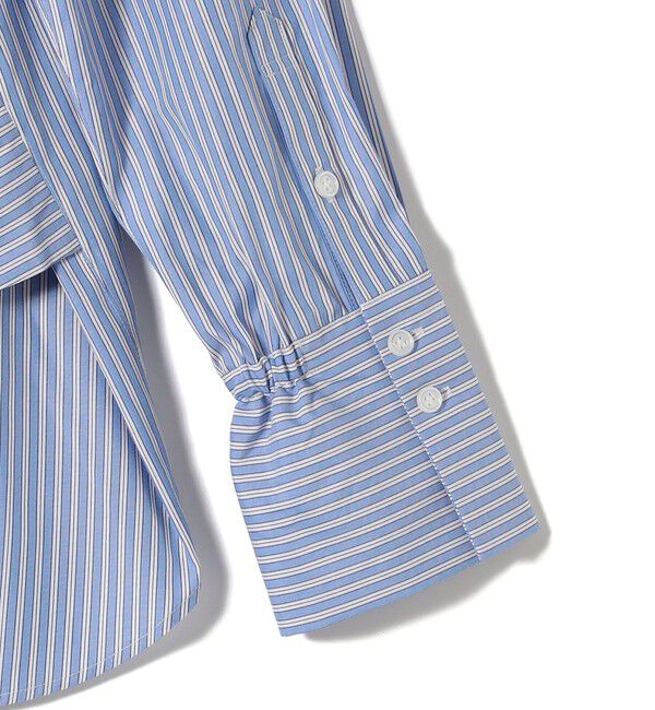 SHIPS for women「【WEB限定】〈手洗い可能〉ストライプ 2WAY リボン シャツ」|シャツ・ブラウス|