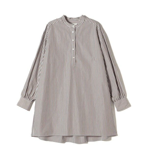 SHIPS for women「〈手洗い可能〉ストライプ バックタック チュニック シャツ」|チュニック|
