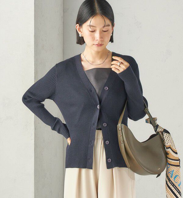 SHIPS for women「〈手洗い可能〉シルク ウール Ｖネック カーディガン」|カーディガン|