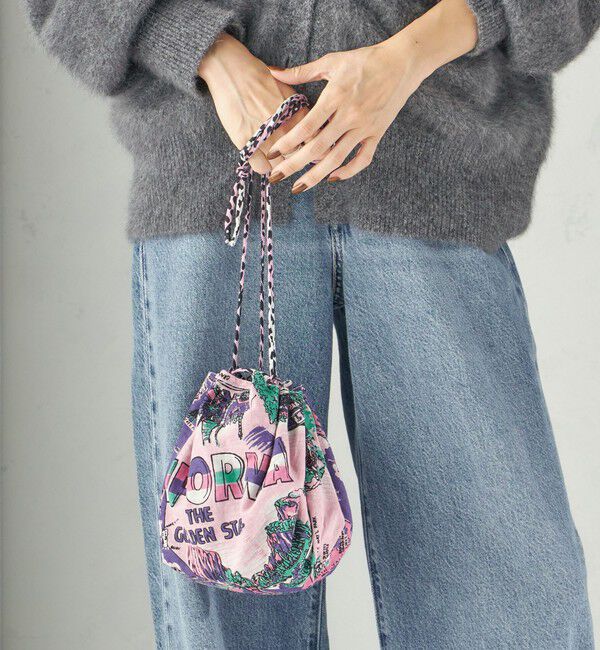 SHIPS for women「【SHIPS別注/PINK RIBBONチャリティー】BINDU: 巾着 バッグ」|ショルダー・メッセンジャー|ピンク