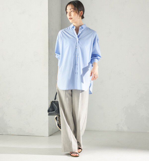 SHIPS for women「〈洗濯機可能〉FUNCTION セミ ワイド パンツ 26AW」|スラックス|