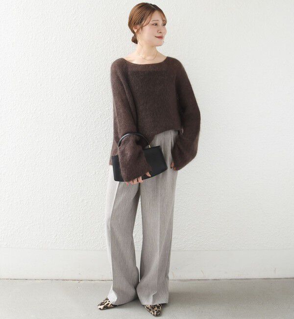 SHIPS for women「〈洗濯機可能〉FUNCTION セミ ワイド パンツ 26AW」|スラックス|