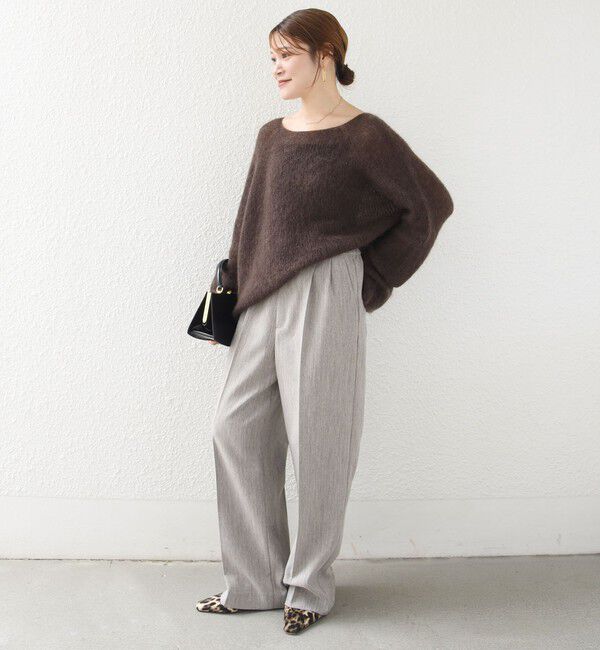 SHIPS for women「〈洗濯機可能〉FUNCTION セミ ワイド パンツ 26AW」|スラックス|
