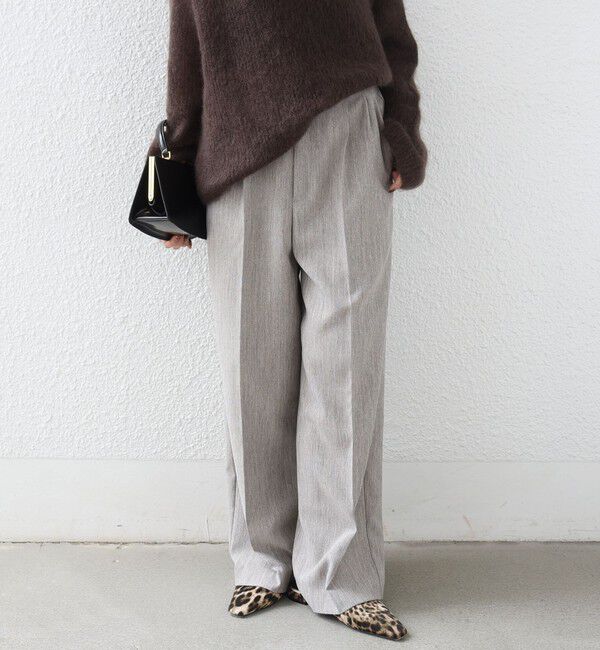 SHIPS for women「〈洗濯機可能〉FUNCTION セミ ワイド パンツ 26AW」|スラックス|