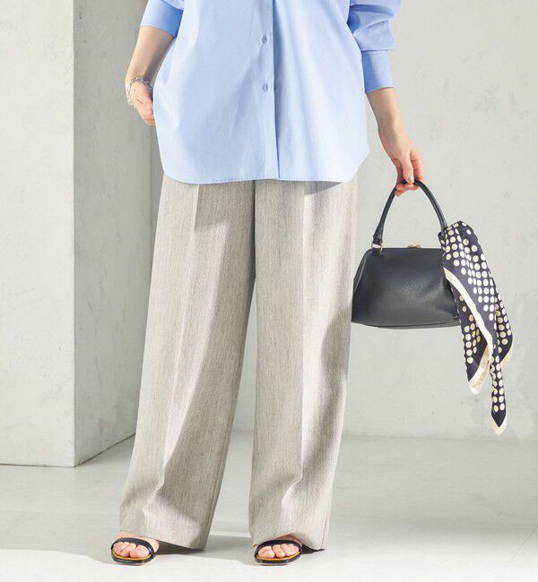 SHIPS for women「〈洗濯機可能〉FUNCTION セミ ワイド パンツ 26AW」|スラックス|