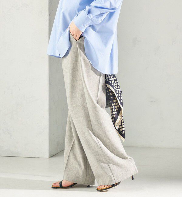 SHIPS for women「〈洗濯機可能〉FUNCTION セミ ワイド パンツ 26AW」|スラックス|