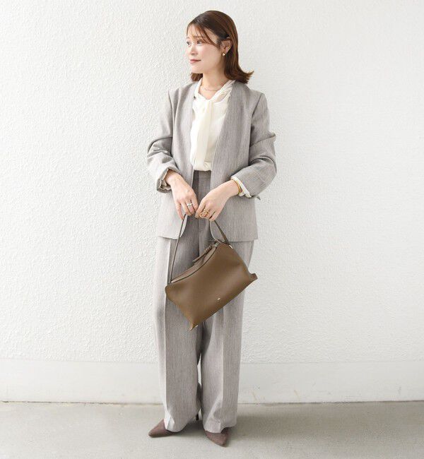 SHIPS for women「〈洗濯機可能〉FUNCTION セミ ワイド パンツ 26AW」|スラックス|