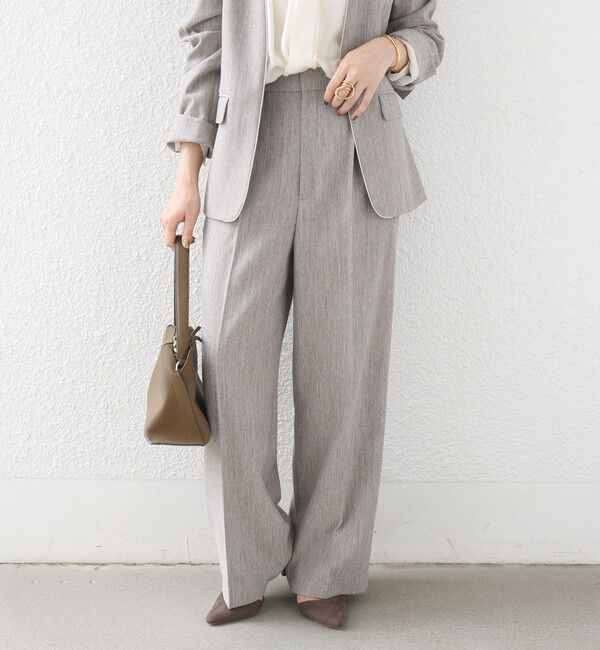 SHIPS for women「〈洗濯機可能〉FUNCTION セミ ワイド パンツ 26AW」|スラックス|