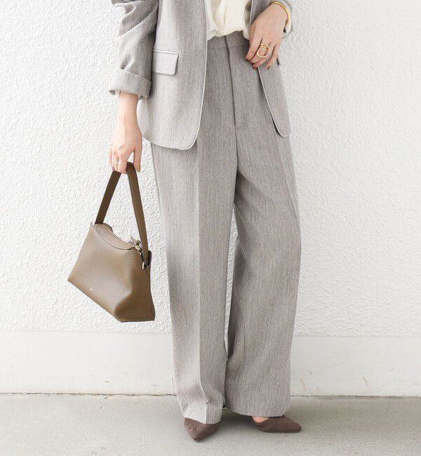 SHIPS for women「〈洗濯機可能〉FUNCTION セミ ワイド パンツ 26AW」|スラックス|