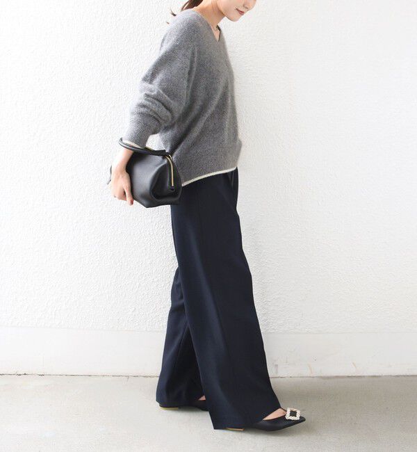 SHIPS for women「〈洗濯機可能〉FUNCTION セミ ワイド パンツ 26AW」|スラックス|