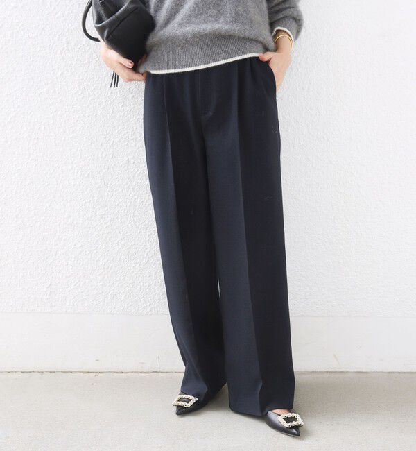 SHIPS for women「〈洗濯機可能〉FUNCTION セミ ワイド パンツ 26AW」|スラックス|